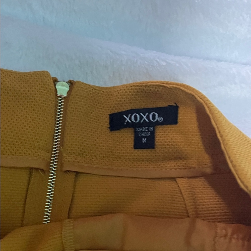 XOXO Yellow Double-Breasted Mini Skirt - Picture 2 of 4